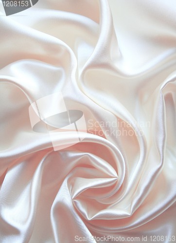 Image of Smooth elegant white silk as background 