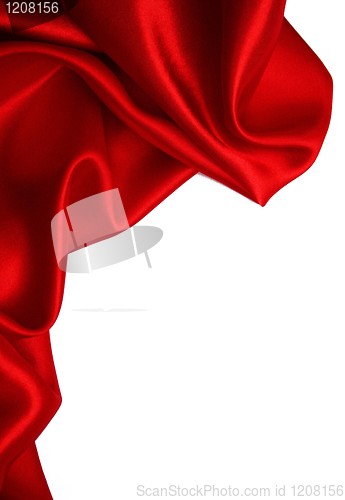 Image of Smooth Red Silk as background 