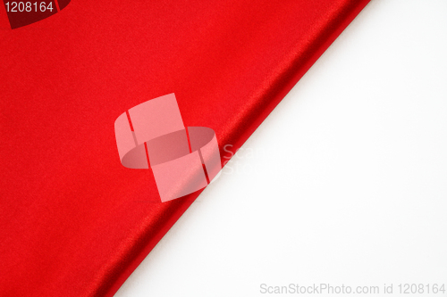 Image of Smooth Red Silk on a white background 