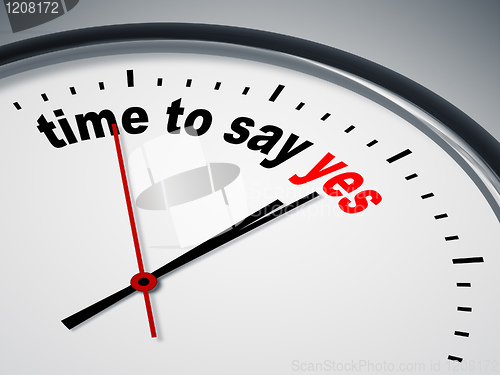 Image of time to say yes