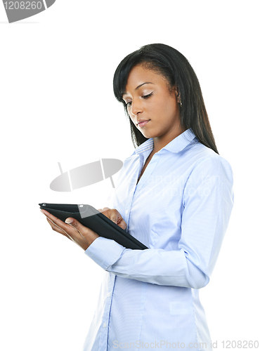 Image of Woman with tablet computer