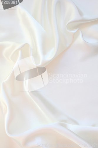 Image of Smooth elegant white silk as background 