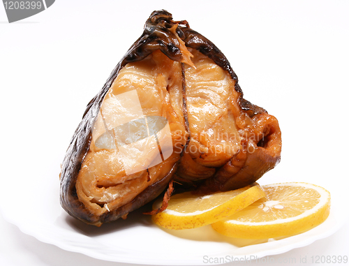 Image of Smoke-cured catfish with lemon