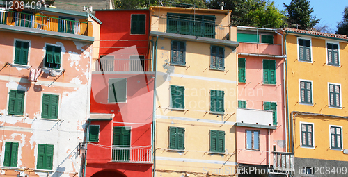 Image of Italy. Cinque Terre region. Colorful houses of Riomaggiore 