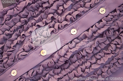 Image of Smooth elegant lilac silk with ruche as background 