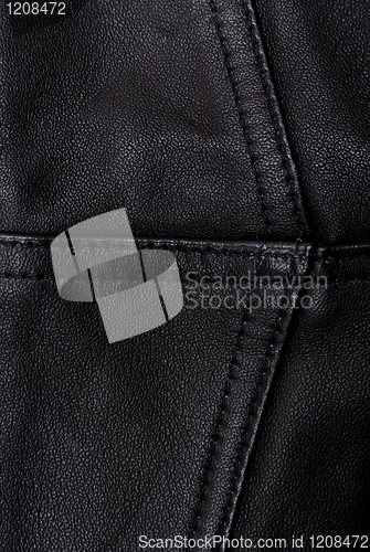 Image of Black leather texture