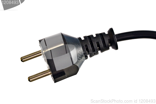 Image of two pin plug on white 