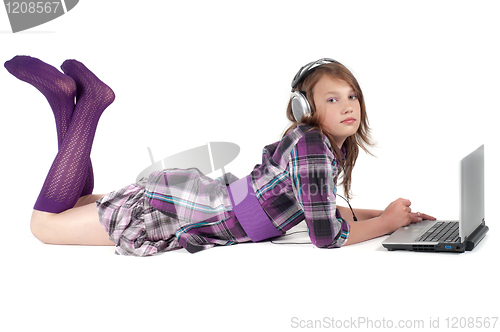 Image of Teenager girl in studio