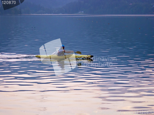 Image of kayak on the lake