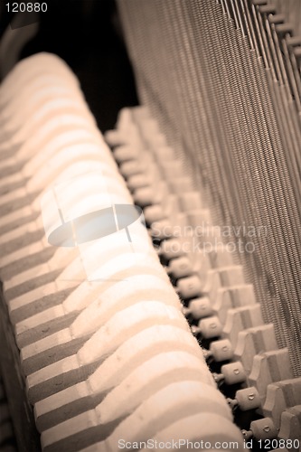 Image of Interior Piano: Sepia