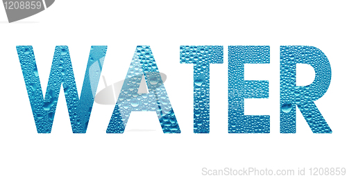 Image of word Water on white background