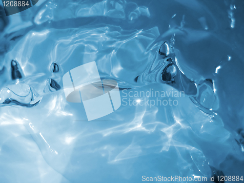Image of blue ice and water
