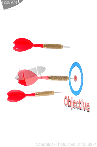 Image of success concept with dart arrow