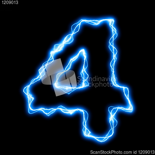 Image of electric lightning letter or font