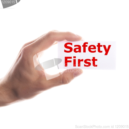 Image of safety first