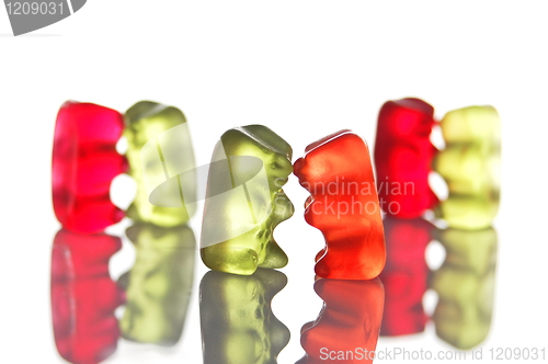 Image of gummy bears dancing at a party