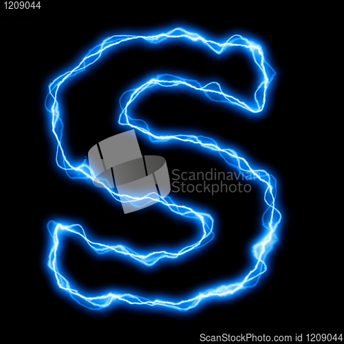 Image of electric lightning letter or font