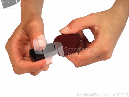 Image of Nail polish and hands