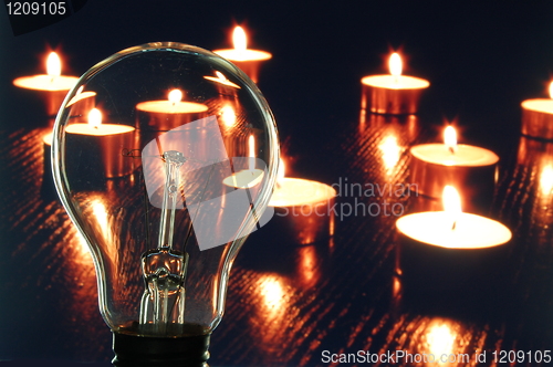 Image of bulb and candle