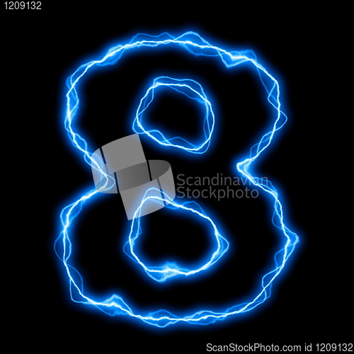 Image of electric lightning letter or font
