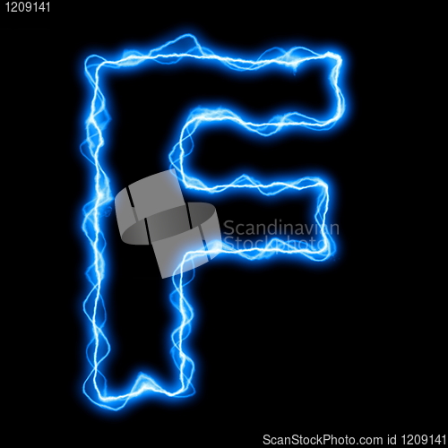 Image of electric lightning letter or font