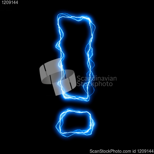 Image of electric lightning letter or font