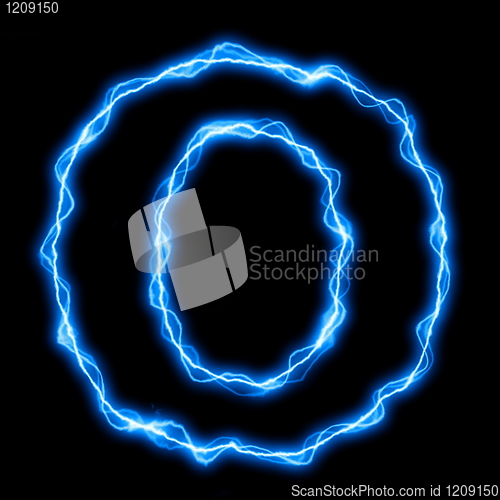 Image of electric lightning letter or font