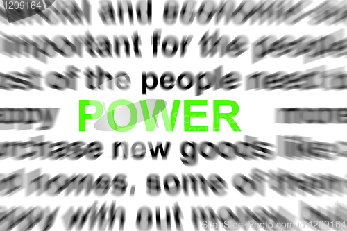 Image of power concept