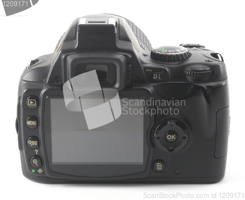 Image of black dslr camera