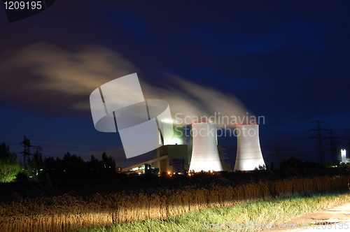 Image of industry at night