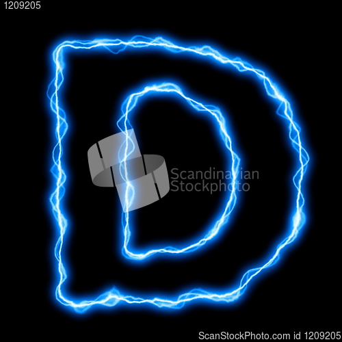 Image of electric lightning letter or font