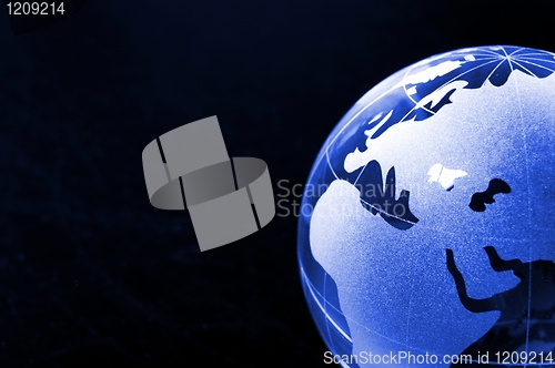 Image of global business on black