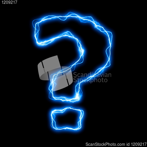 Image of electric lightning letter or font