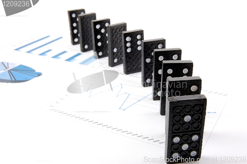 Image of dominoes on chart