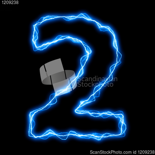 Image of electric lightning letter or font