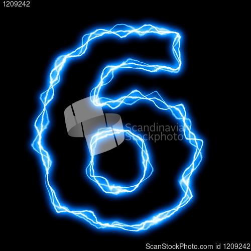 Image of electric lightning letter or font