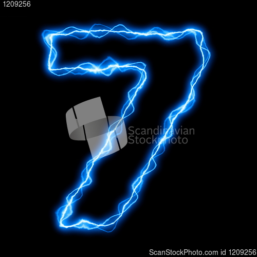 Image of electric lightning letter or font