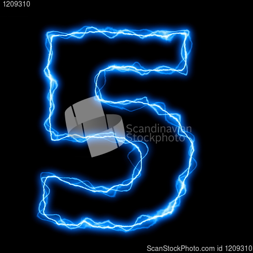 Image of electric lightning letter or font