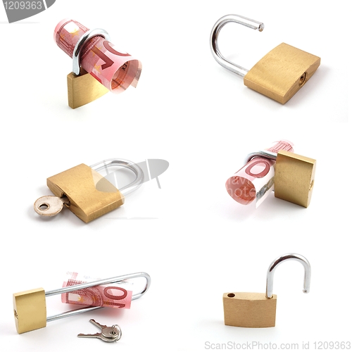 Image of money and padlock