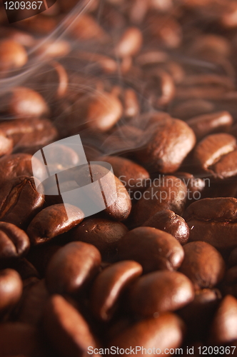 Image of hot coffee for breakfast