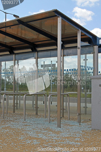 Image of Vandalised bus stop