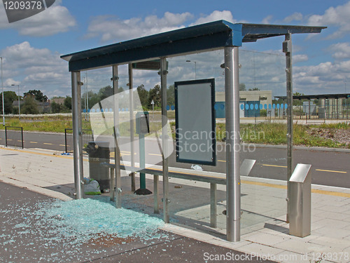 Image of Vandalised bus stop