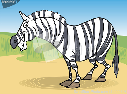 Image of cartoon zebra