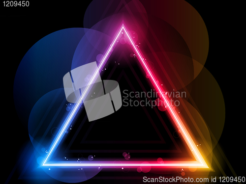 Image of Rainbow Triangle Border with Sparkles and Swirls