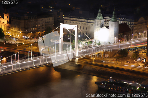 Image of Elizabeth bridge, Budapest, Hungary from Citadel 