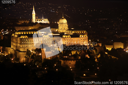 Image of view of Buda castle, Budapest, Hungary from Citadel 