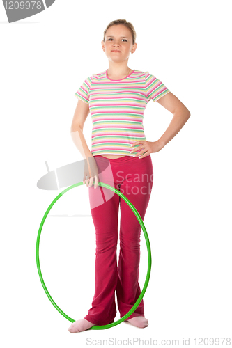 Image of woman with hula hoop