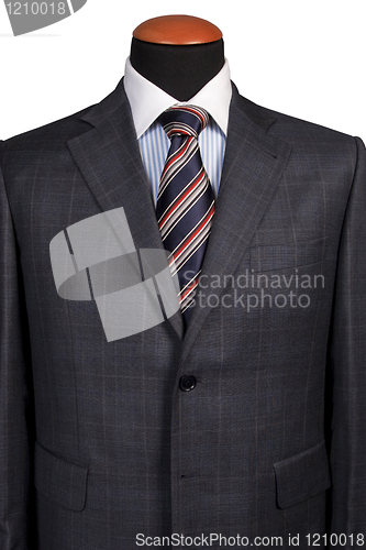 Image of Detail of a suit and a tie