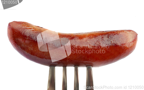 Image of Sausage on fork