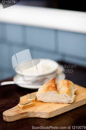 Image of bowl of soup with bread